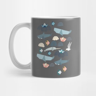 Marine Origami Animals Mug